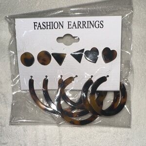 Tortoise Shell Fashion Earrings Set